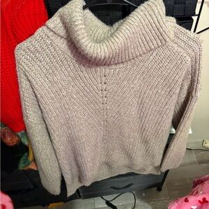 Time and Tru Taupe Cowl Neck Sweater